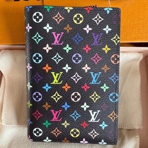 NWT Louis Vuitton Murakami 20th Anniversary LV x TM Passport Cover Black